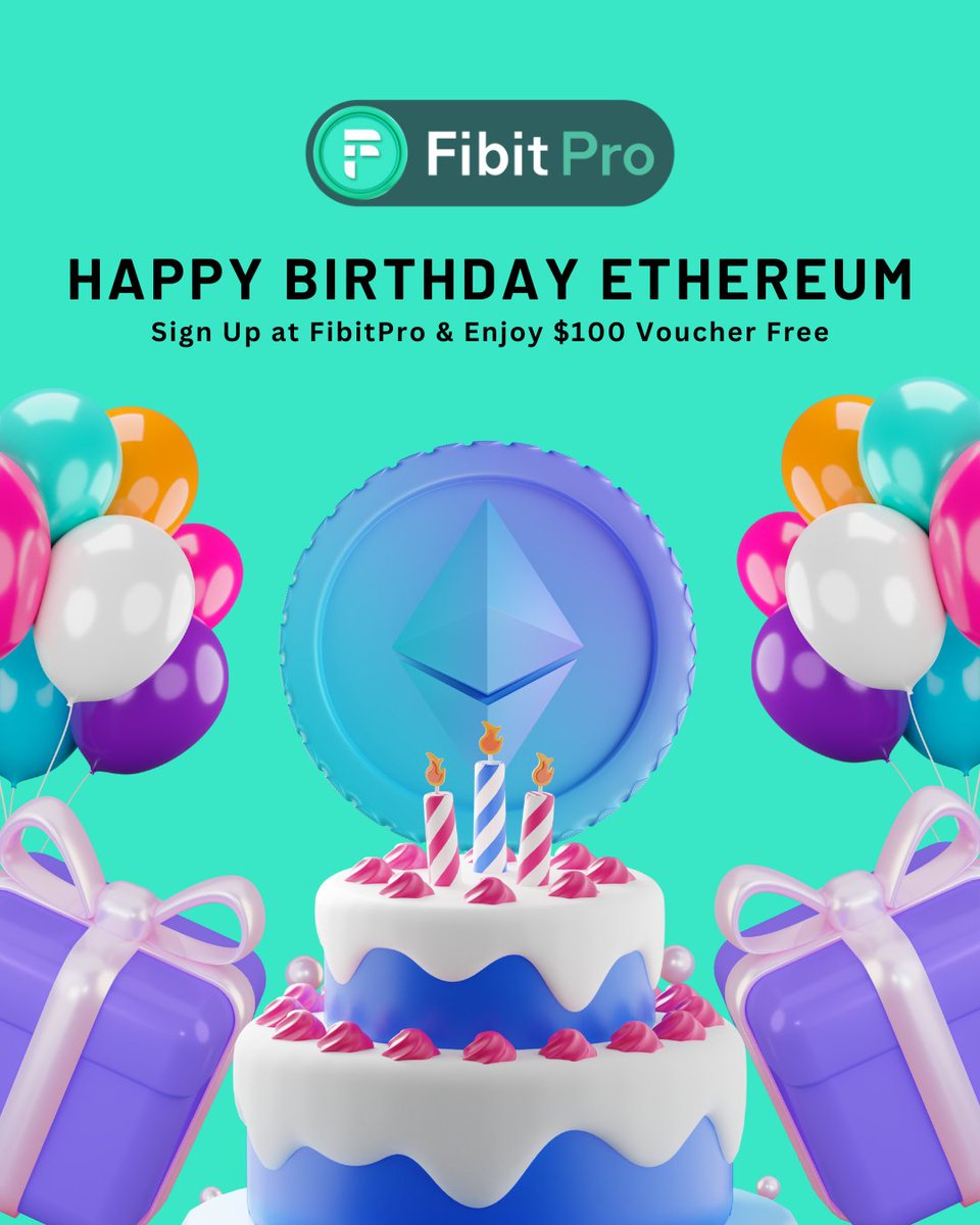 fibitpro's tweet photo. It's #Ethereum 's 8th Birthday; Enjoy $100 Free Voucher to trade #ethereum on #FibitPro
Write Birthday Wish to $ETH by sharing your ethereum trading experience.
.
.
(Link in bio) https://t.co/Q9AtV1LnCj