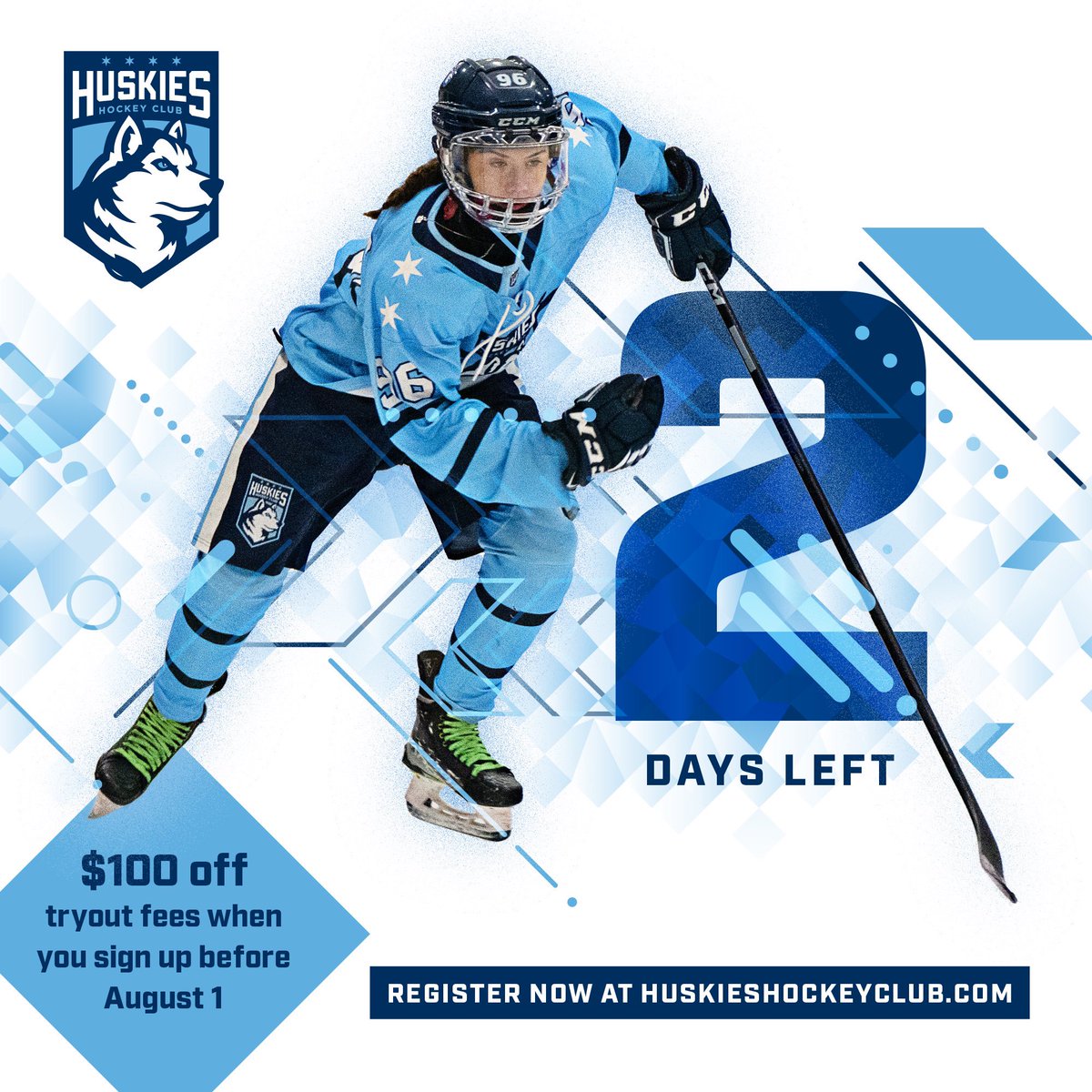 2 more days! Register before the price increases! 

huskieshockeyclub.sportngin.com/register/form/…

#wearehuskies #wearehuskieshockey #webuildchampions #morehockeylesscrazy