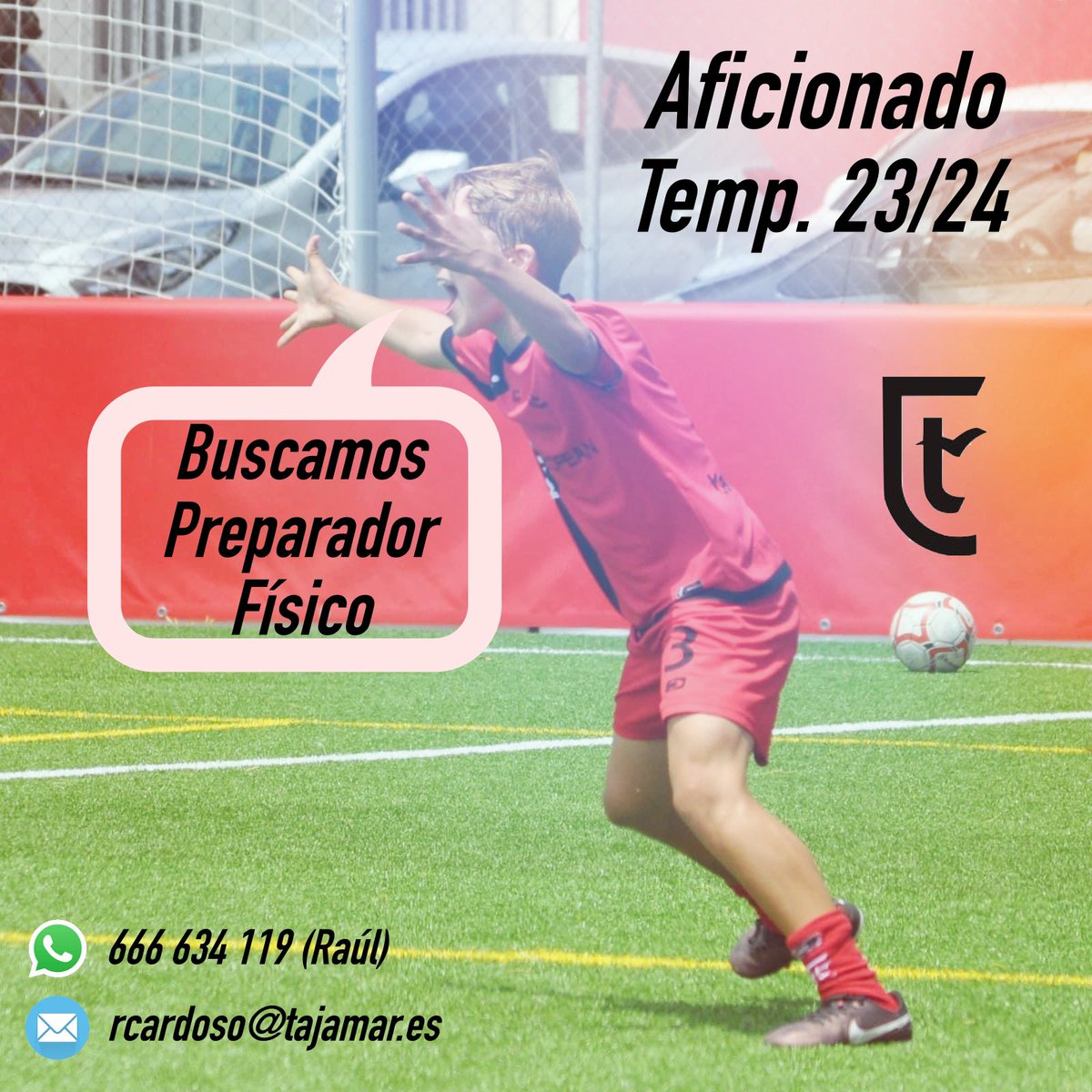 CDTajamarFutbol's tweet photo. 🚨Necesitamos preparador físico 🏋‍♂️ para primer equipo sénior de  1º Regional.

✉️Contacto 👇 https://t.co/y9cO5iCZuG