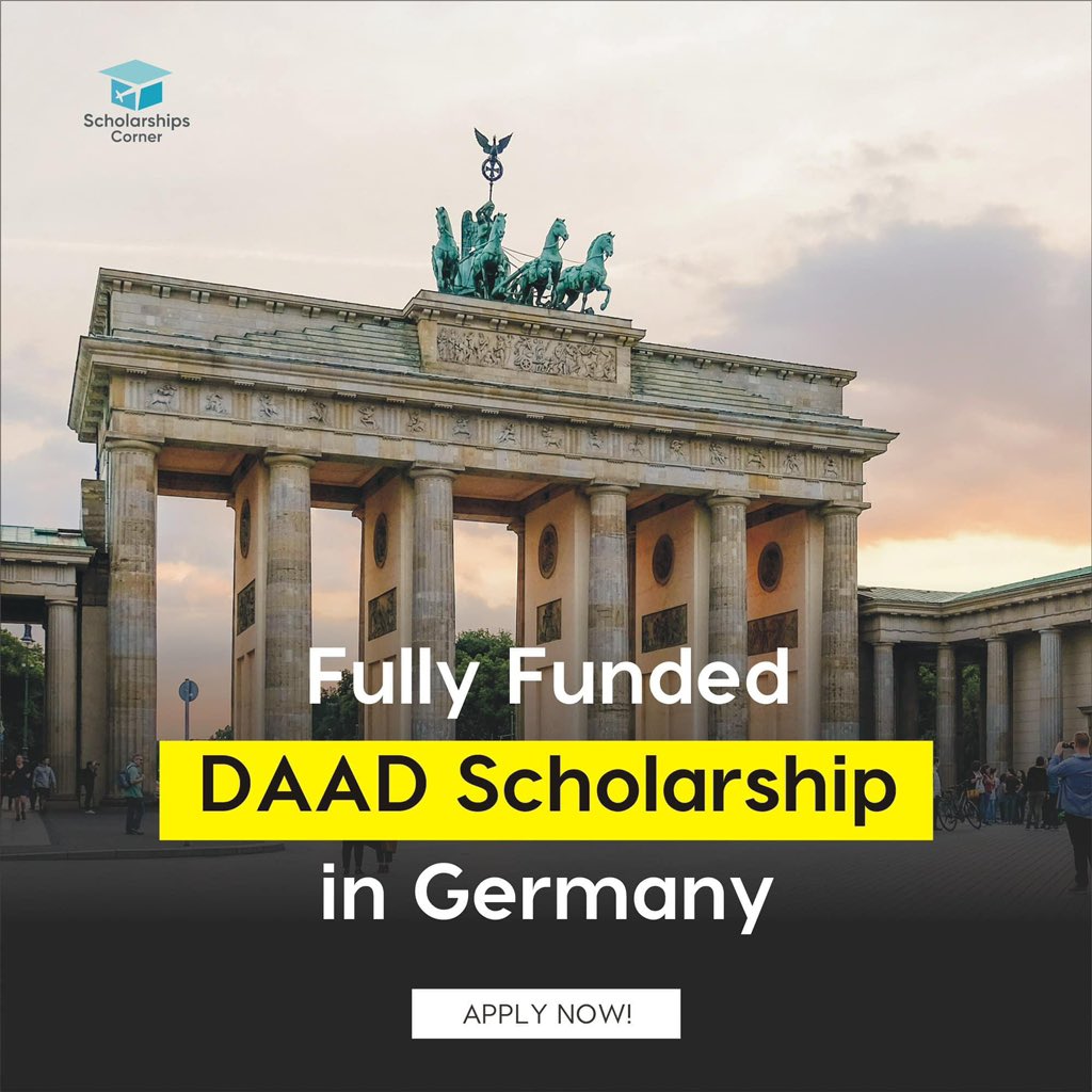 DAAD Scholarship in Germany 2024/25 | Fully Funded
 
Study in one of the top universities in Germany on a fully-funded scholarship. 

Degree Level: Masters &amp; PhD 

Link: scholarshipscorner.website/daad-scholarsh…

#FinancialSupport:

Deadline: Deadlines vary from one university to another.