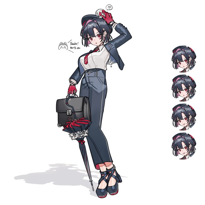 「black pants red gloves」 illustration images(Latest)｜3pages