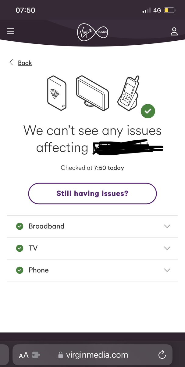 Lmca10's tweet photo. @virginmedia  this is no service issues? #poorservice #complaint https://t.co/Se2aNJaSx3