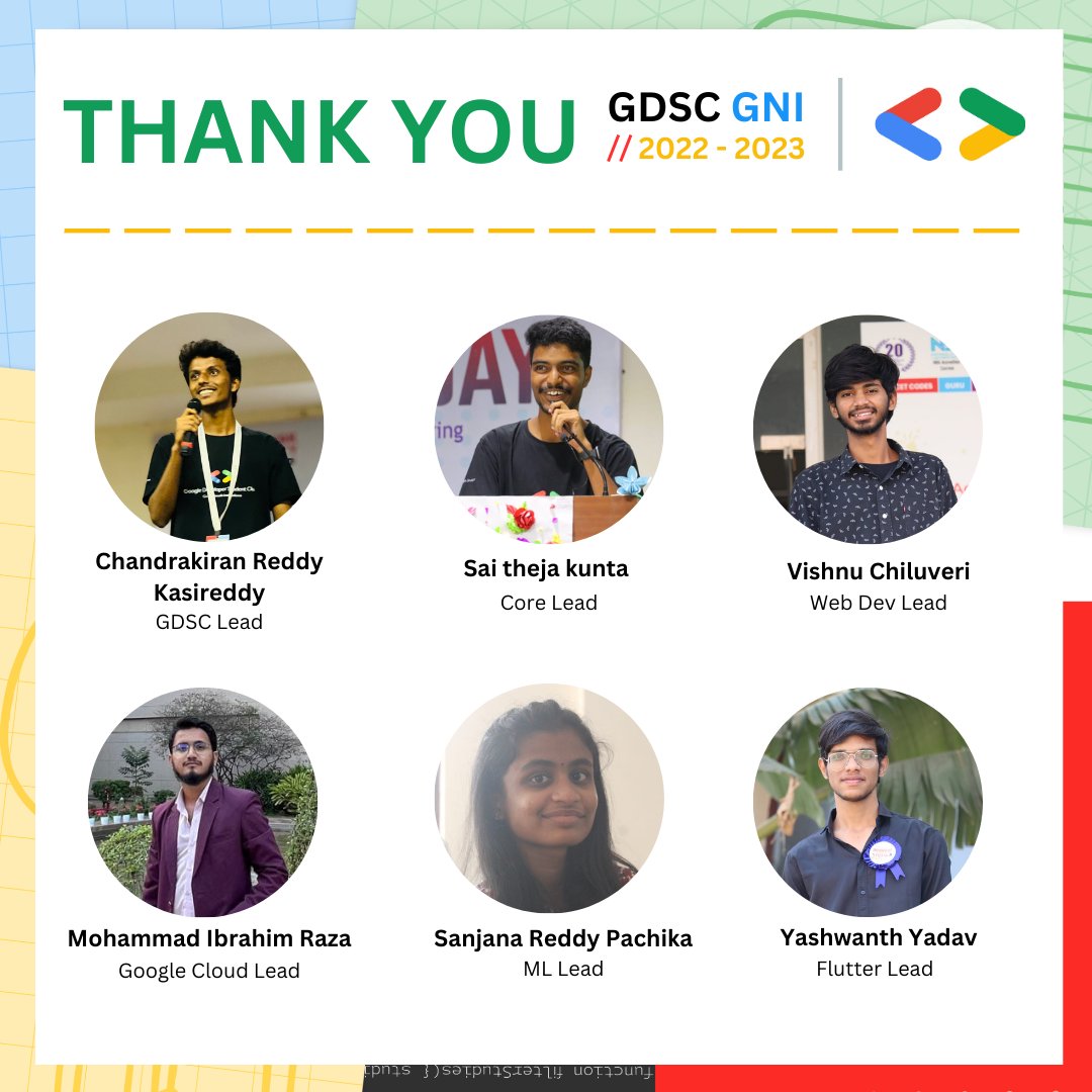 gdsc_gni's tweet photo. "And that's a wrap folks..."

A tenure filled with connections, friends, goals, dreams, and achievements has finally come to an end.

Thank you qnd hoping to meet you soon...🍻 

#gdsc #gdscindia #google #gdscgni #googleindia #developerstudentclubs #googledevs #dyk_gdsc_gni 
#gni https://t.co/jChuOAj7Pk