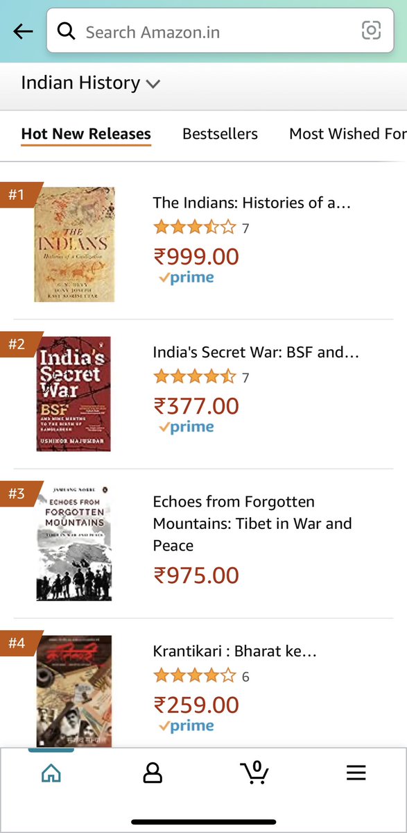_Ushinor's tweet photo. ‘India’s Secret War’ remains in Top Ten rank in three categories since release in the first week of June
#IndianHistory (#2 today)
#MilitaryHistory (#5 today)
#TrueAccounts (#7 today)
@PenguinIndia
Order here:
https://t.co/49V6vskhVJ https://t.co/j8xr7eTqgR