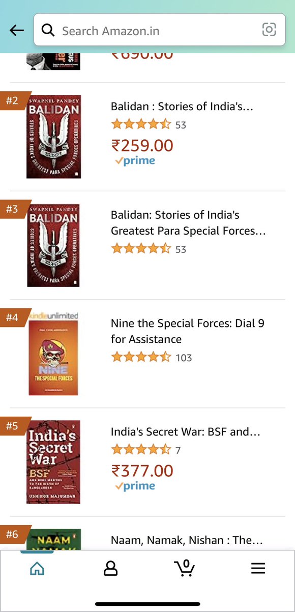 _Ushinor's tweet photo. ‘India’s Secret War’ remains in Top Ten rank in three categories since release in the first week of June
#IndianHistory (#2 today)
#MilitaryHistory (#5 today)
#TrueAccounts (#7 today)
@PenguinIndia
Order here:
https://t.co/49V6vskhVJ https://t.co/j8xr7eTqgR