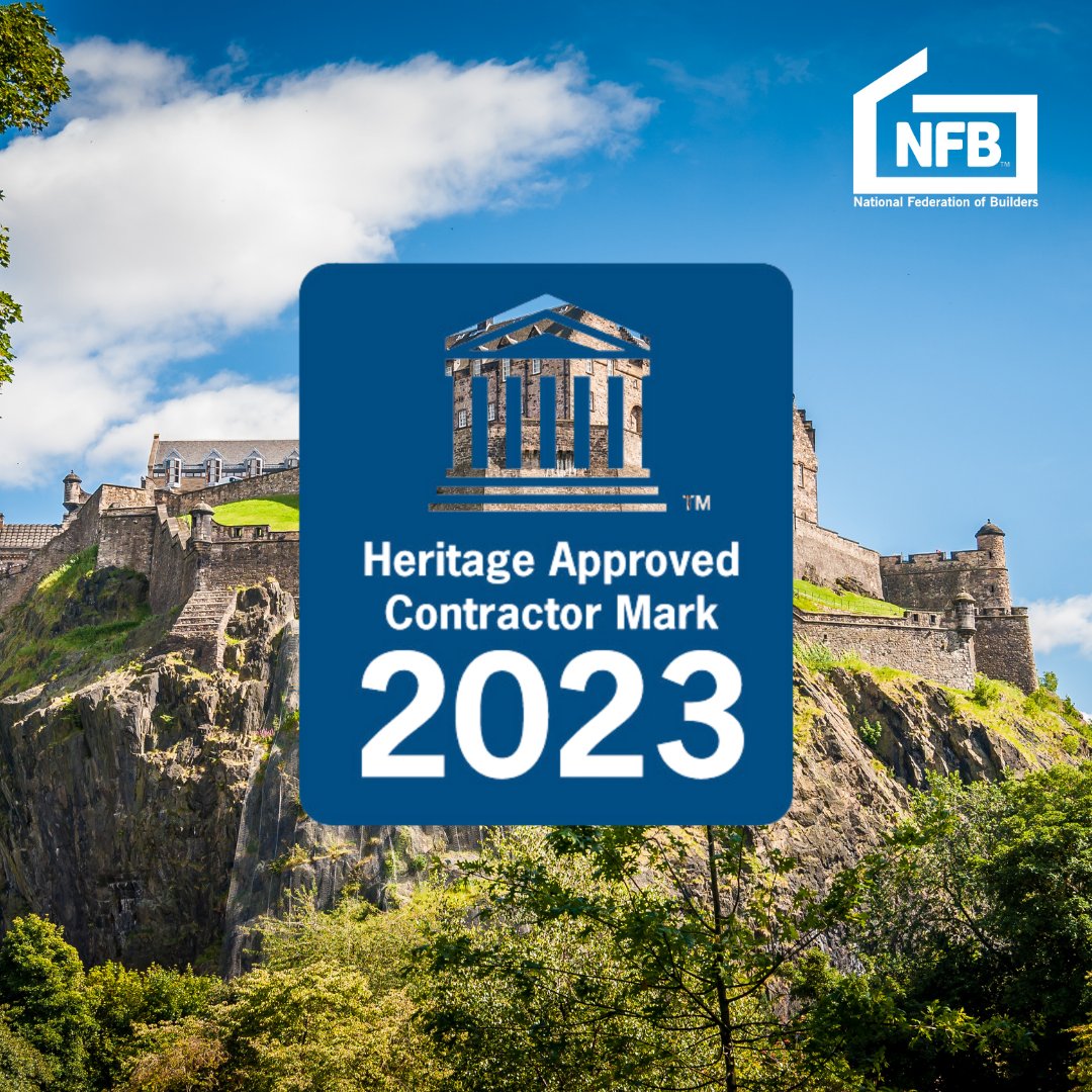 nfbuilders's tweet photo. Win more work with the NFB Heritage Mark!
Our unique #Heritage Approved Contractors Mark allows you to prove your superior experience and outstanding ability in Heritage work, whilst providing clients an independent verification of competency. Apply today: https://t.co/WSRuOw2I5R https://t.co/pd0e7deJTq