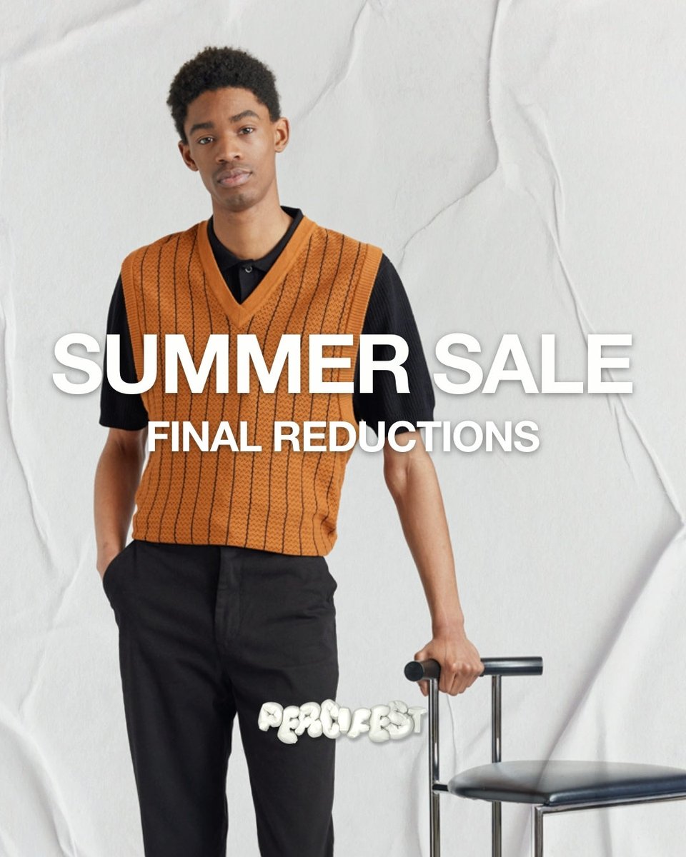 Our summer sale ends on Tomorrow! We know, we're sad about it too. Final reductions are all live so what are you waiting for.✌️ #summer #sale #percival #menswear