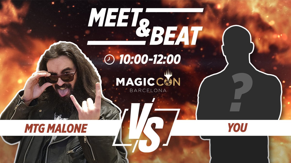 UltimateGuard's tweet photo. 📢 Attention, TCG athletes! 📢

Get ready for Ultimate Guard's booth events today! 💥

Check out our Meet &amp; Beat schedule for Sunday and prepare the final battle against these legends. 🗡️

We'll be waiting 👀

#UltimateGuard #MeetAndBeat #MagicConBarcelona #MagicTheGathering https://t.co/jAbeK8D4rz