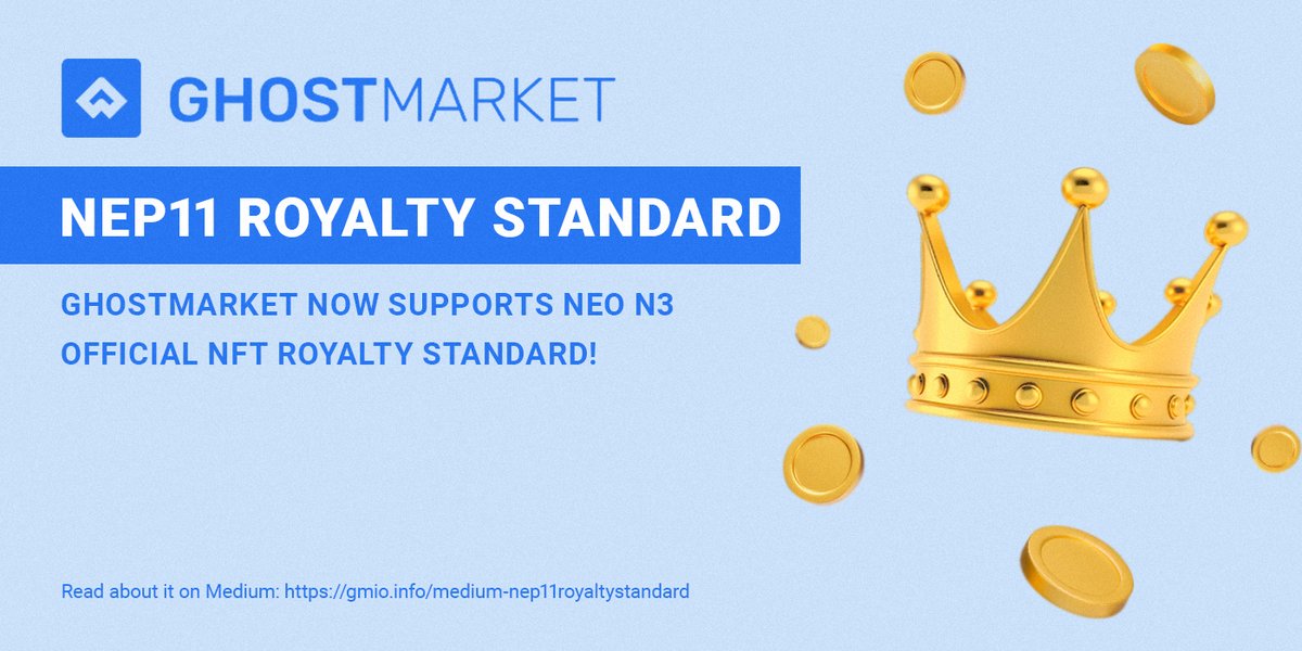 Did you know that GhostMarket supports the <a href="/Neo_Blockchain/">Neo</a> NEP11 royalty standard? 💚

Additionally, we still support our old legacy standard for backwards compatibility 🔥

Read more about it on Medium: gmio.info/medium-nep11ro…

#GhostMarket #GM #NeoN3