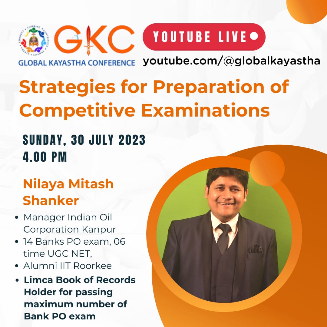 Global Kayastha Conference (@globalkayastha) on Twitter photo आज 4 PM YouTube Live
Nilay Mitash Shanker ji, Limca Book of records holder for passing maximum number of bank PO exam.
An initiative by Education wing and Digital Communication & Technology wing.
Must join today.
Subscribe Now: youtube.com/@globalkayastha
 #education #exam #prep आज 4 PM YouTube Live
Nilay Mitash Shanker ji, Limca Book of records holder for passing maximum number of bank PO exam.
An initiative by Education wing and Digital Communication & Technology wing.
Must join today.
Subscribe Now: youtube.com/@globalkayastha
 #education #exam #prep