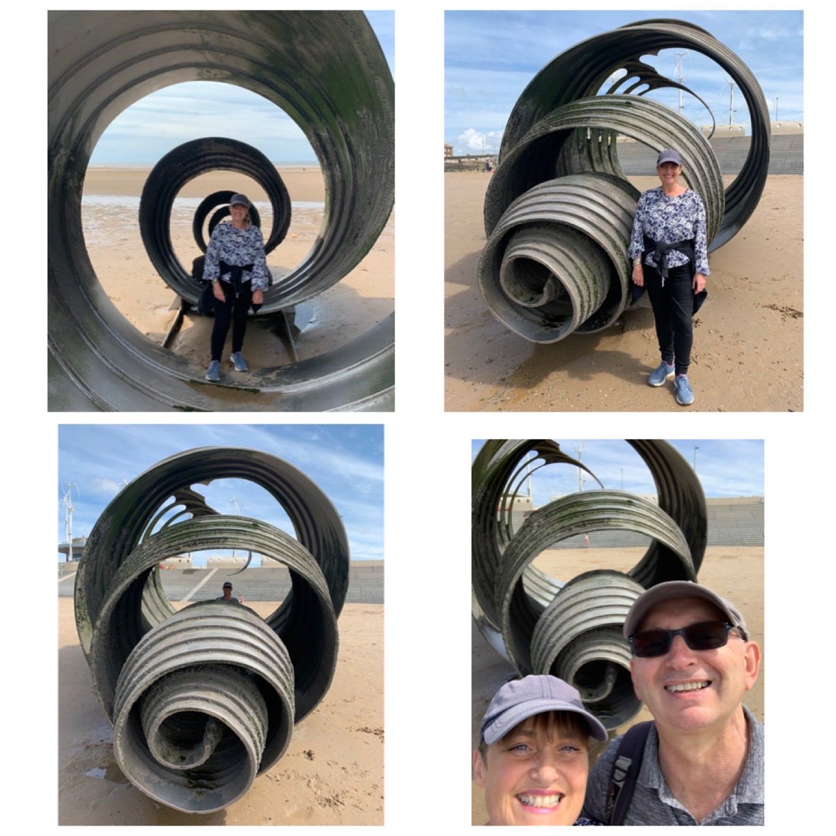 aston1970ap's tweet photo. Hubby and I having our picture taken with #MarysShell at #ThorntonCleveleys
🐚 https://t.co/qKU4emafY0