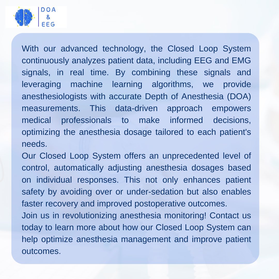 DoaEeg's tweet image. #AnesthesiaMonitoring #ClosedLoopSystem #InnovationInMedicine #PatientSafety #DataDrivenDecisions #MedicalTechnology #PrecisionMedicine #HealthcareInnovation #AnesthesiaManagement #ImprovedPatientOutcomes