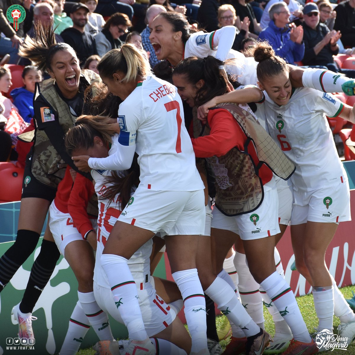 EnMaroc's tweet photo. صور فوز منتخبنا الوطني النسوي أمام منتخب كوريا الجنوبية 💪🏻

📷 Big moments of our Women's National Team’s win against South Korea 🇰🇷

#DimaMaghrib 🇲🇦 #OneGameOneFamily #AtlasLionesses https://t.co/Ie04BoITyG
