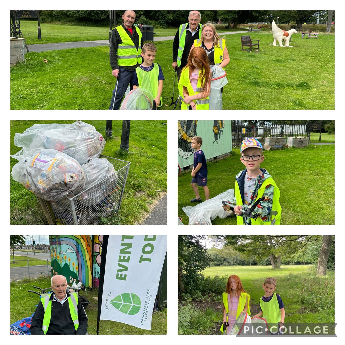 thank u to to everyone who collected rubbish yesterday - didn't manage to photograph u all - #volunteers #litter #springfieldpark #loveyourpark