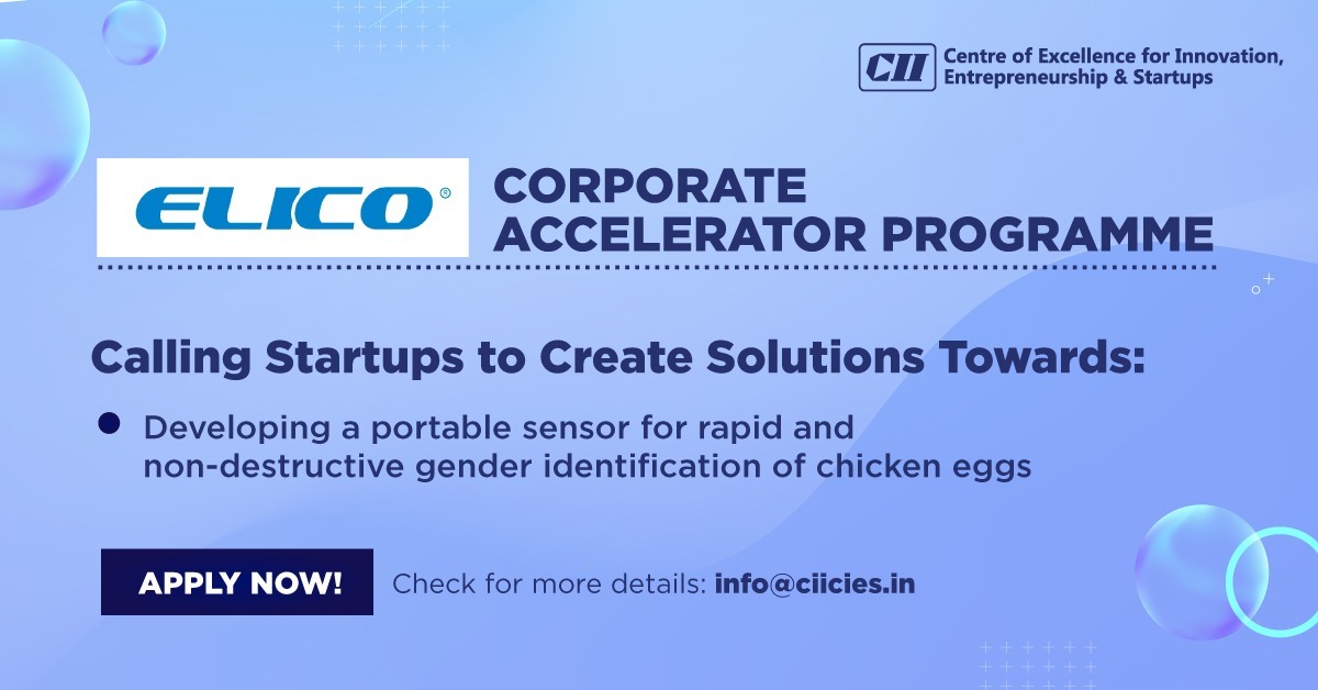 cii_cies's tweet photo. Join the Poultry-Tech Revolution! Calling all Startups to develop a portable sensor for rapid, non-destructive gender identification of chicken eggs.
Apply now: https://t.co/zbsW3y7VcZ 

#cii4india #cii4startups #cies4indiain #ElicoAccelerator #Waterqualitymanagement https://t.co/0wa00BPFTD