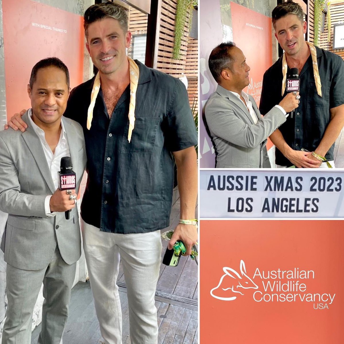 TyroneTann's tweet photo. Had such a #FunTime catching back up with my #AussieFriend &amp; #AustralianIDOL’s Co-Host; #ScottTweedie, as he Hosted today’s Annual #AussieXMasInLA Charity Event, Benefitting the #AustralianWildlifeConservancy, 4More info/Donate to a #GreatCause visit @awconservancy! https://t.co/fpcy1SY08T