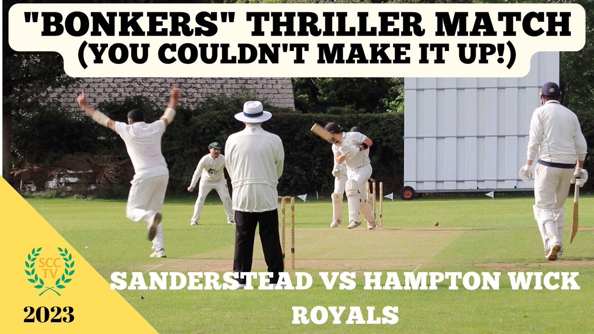 SandersteadCC's tweet photo. This was one of those matches that you couldn’t make up! Caught on camera for all to see - enjoy!

🎥 Full highlights here:
https://t.co/rKPsmxB3vz

@TheWICK1863 @SurreyCricketFd https://t.co/mKec9XnVtQ