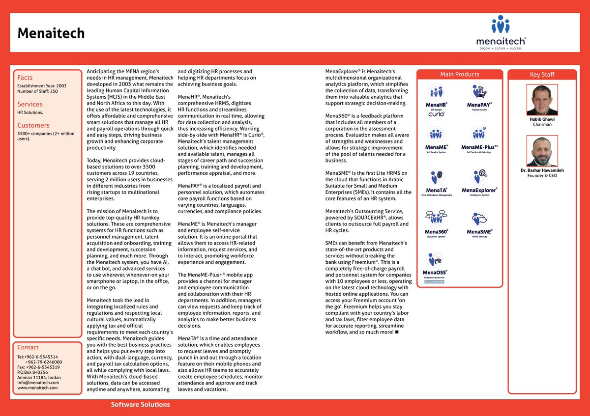 MediaScopeLLC's tweet photo. Read the @menaitech  profile in "Who's Who in Jordan's ICT" 2023, published by MediaScope.
Online profile: https://t.co/oQ02SFlAJv
Download complete directory (PDF): https://t.co/DL1MLXKY2d https://t.co/jAOYH5QIlf