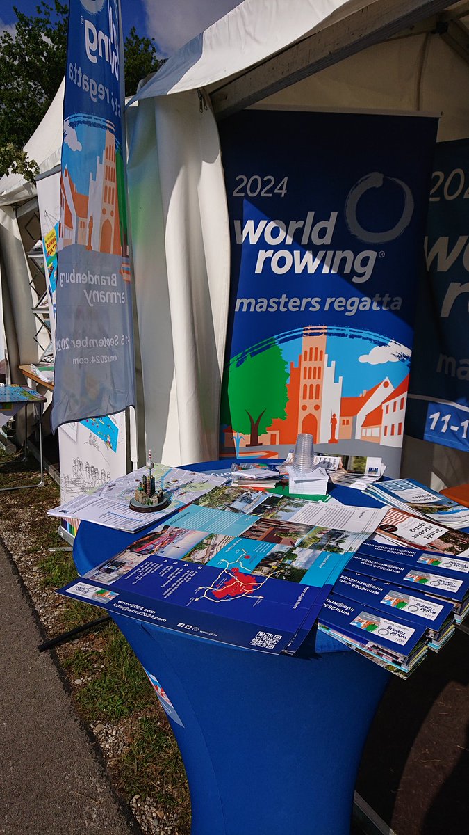 wrmr2024's tweet photo. Last chance today to grab some information about next year's @WorldRowing Masters Regatta in Brandenburg, Germany. Hurry up, we are here at #emr2023 until 1130 hrs. https://t.co/7kfm3RHELd