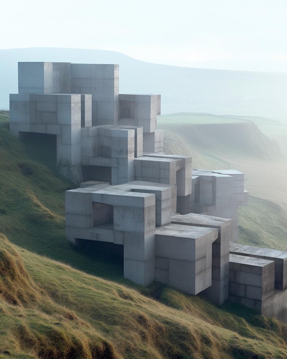 morphovisual's tweet photo. Discrete Brutalism/01 #structures #ruine #AIArtwork #Archaeology #ai https://t.co/ECygYV6HIf