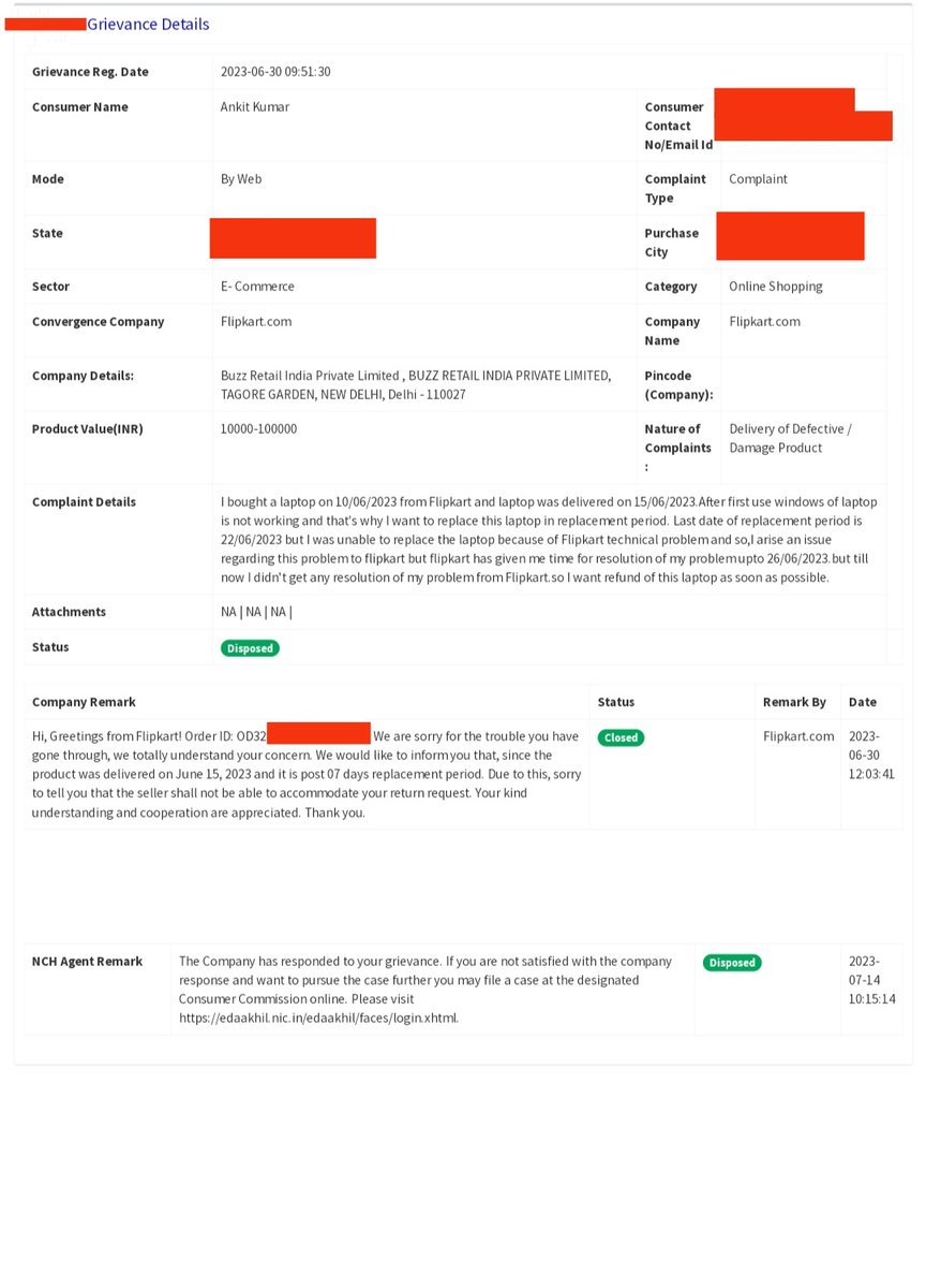 ankit_k_ydv's tweet photo. #shameonflipkart
@flipkartsupport @Flipkart 
Shame on you flipkart for your statement given to my complain on NCH portal.i clearly mention all the point and you also known that its your technical https://t.co/cN6wE12B9B accept your fault/problem and give my replacement soon. https://t.co/34FCI94Z0f