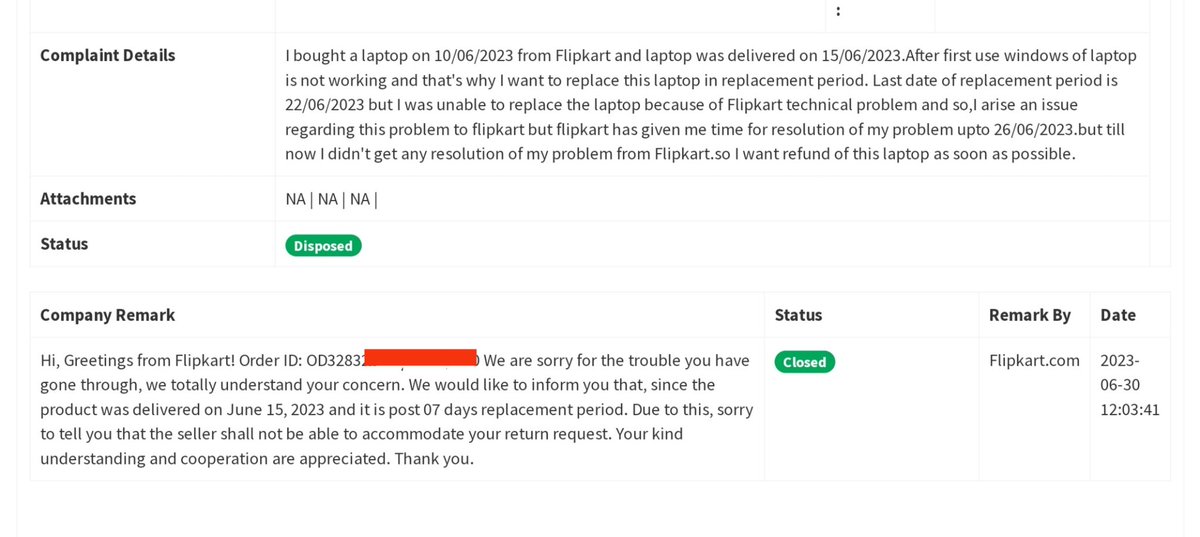 ankit_k_ydv's tweet photo. #shameonflipkart
@flipkartsupport @Flipkart 
Shame on you flipkart for your statement given to my complain on NCH portal.i clearly mention all the point and you also known that its your technical https://t.co/cN6wE12B9B accept your fault/problem and give my replacement soon. https://t.co/34FCI94Z0f