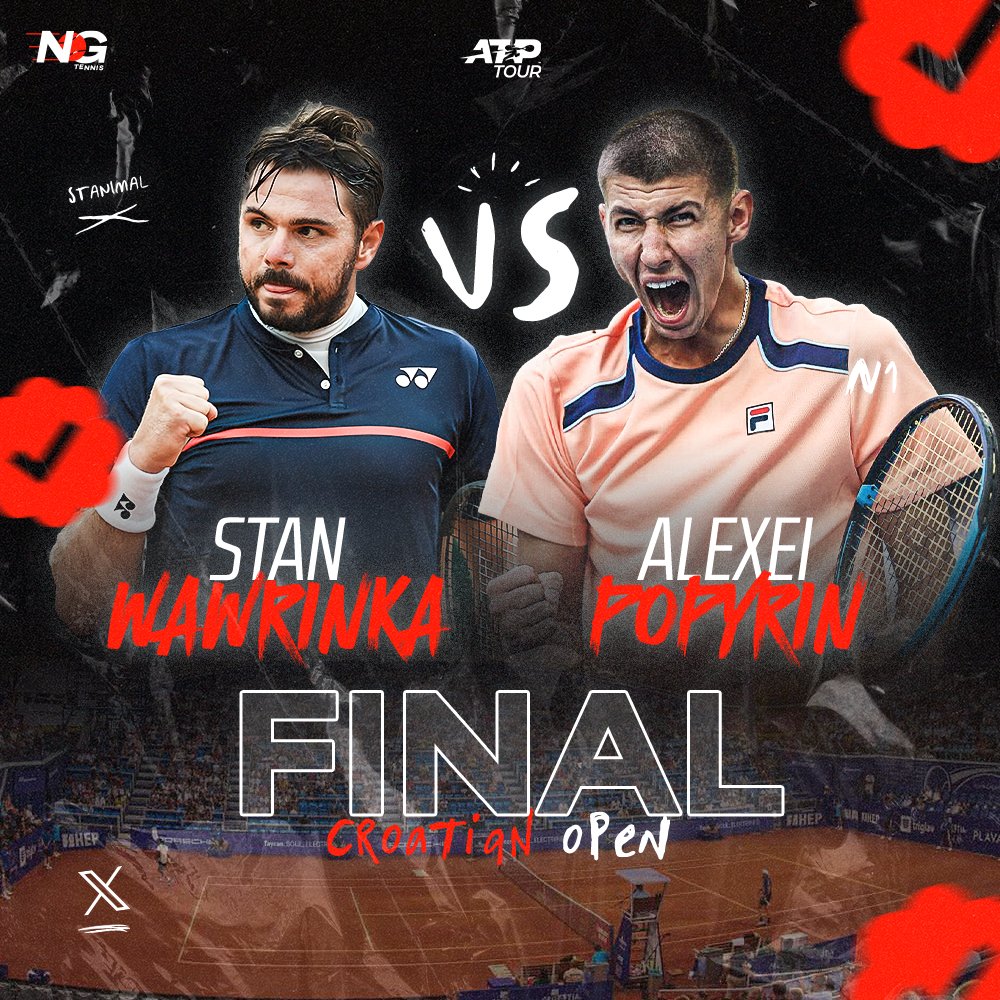 NGTennisYT's tweet photo. Wawrinka is on 🔥! The Swiss reaches his first ATP final since 2019 after dominating Sonego 6-3, 6-4 in Umag.
💪 This will be Stan's 31st tour final (16-14 record) and 1st since undergoing foot surgery last year. 👏
#BackWithAVengeance https://t.co/L7LQIHky8j