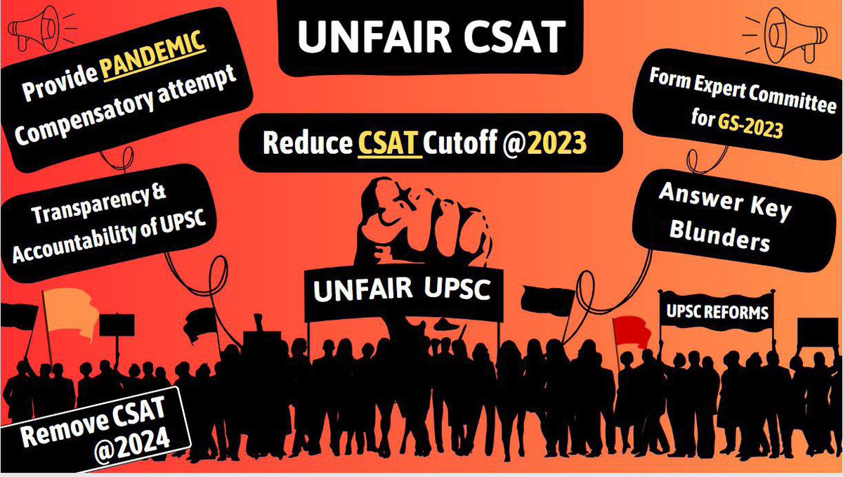 NidhiTanejaa's tweet photo. #UPSC aspirants protest at Jantar Mantar over “unfair CSAT”, demand compensatory attempt. Have been protesting since long now. @DrJitendraSingh https://t.co/dzM3XSD1Lw