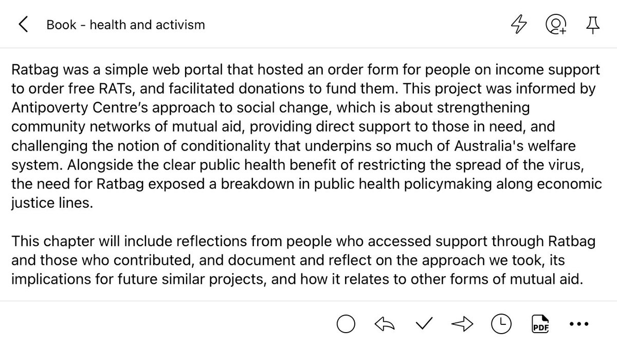 kristin8X's tweet photo. Pretty excited to have spent today working on this chapter about @ratbagau with @maximum_chips for a book on resistance, activism and health. 

Thank you to everyone who supported ratbag or ordered RATs. Check your inbox for an email about sharing your reflections with us. https://t.co/Il4L56nVkj