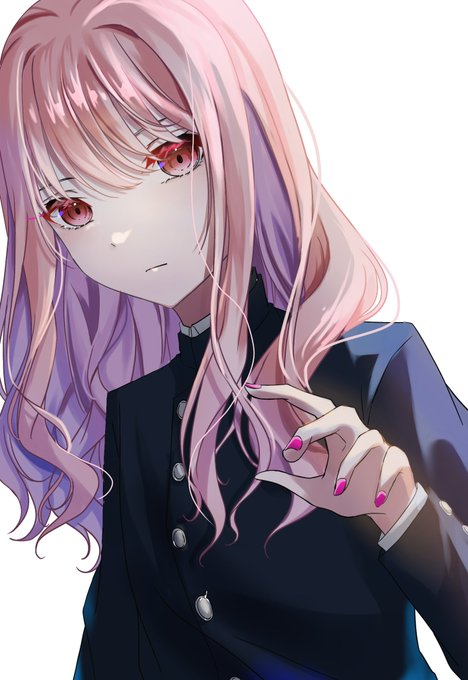 「hair down pink hair」 illustration images(Latest)