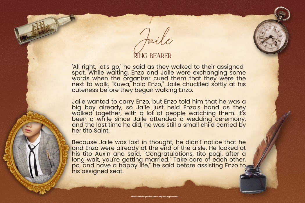 zbacedasiblings's tweet photo. @shaeyolangjaise ㅤㅤㅤㅤㅤ

     ⠀ᥫ᭡ RING BEARER, JAILE 𓂃⠀

ㅤㅤㅤㅤㅤ https://t.co/oWsbRN00Os