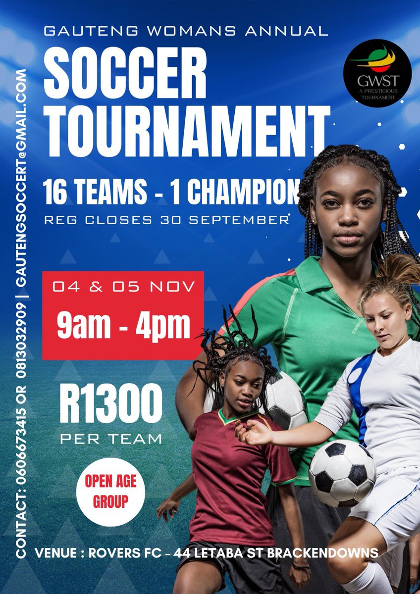 GWST_2022's tweet photo. A year later. We are back for the second annual GWST tournament. 

The journey to this special edition has begun 😎

With Diepkloof Ladies being the Champions of 2022, I wonder who will be the champions of 2023.

⚽️⚽️⚽️

#GWST
#IdiskiOneWay

🏆 https://t.co/OzI9CTpDDJ