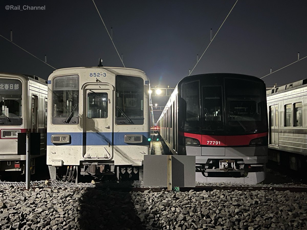 Rail_Channel's tweet photo. 2023.7.29  #春日部支所
#103F #106F 日光詣並び。#205F #852F #853F #11458F #71791F

#100系 #スペーシア #200型 #りょうもう #850型 #10030型 #70090型 https://t.co/emM3nHCXce