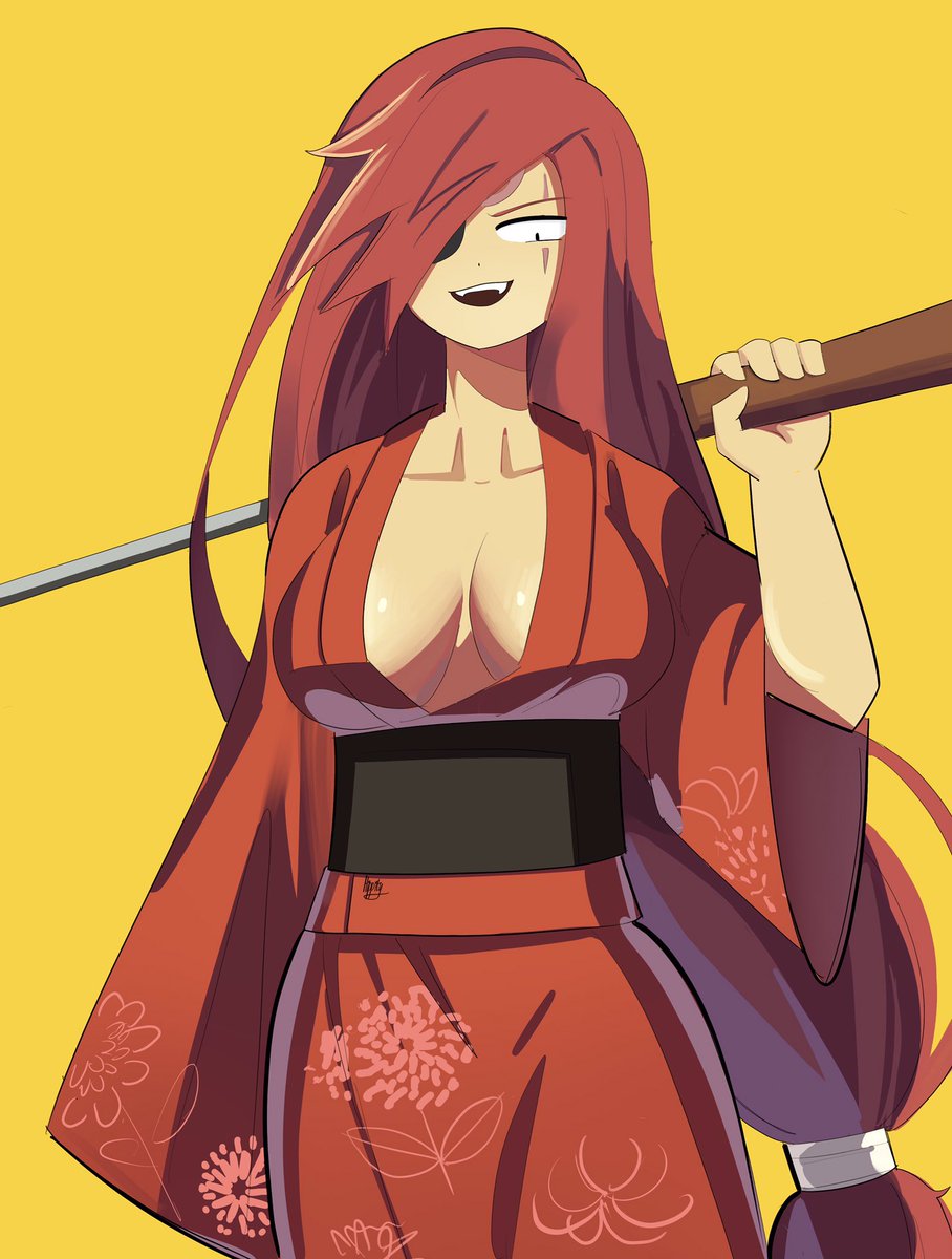 hippity_hoppi's tweet photo. By popular demand I fixed her hand #GUILTYGEAR #Baiken https://t.co/W9PF5jH8GV