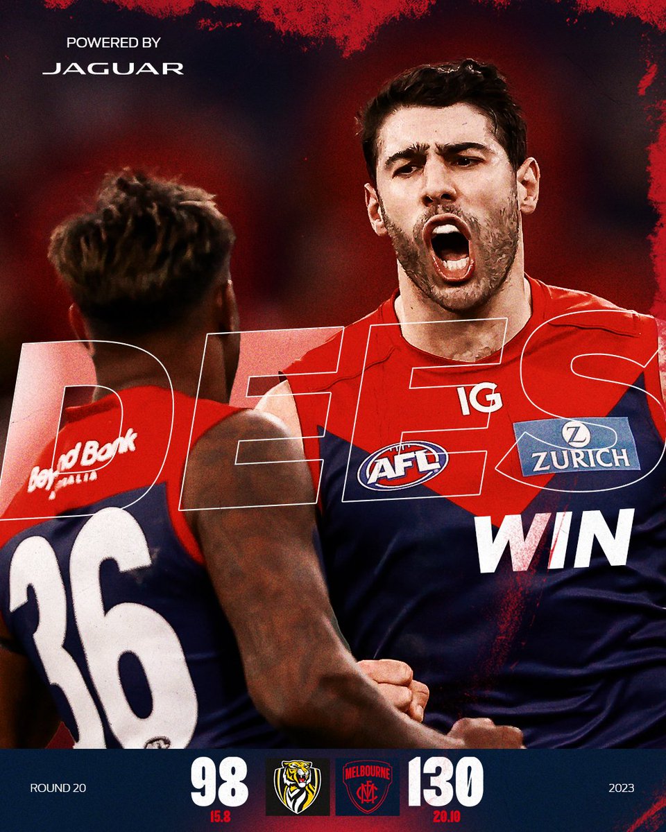 melbournefc's tweet photo. FOUR in a row Demons 😈 Two games inside the top four.

#DemonSpirit | #AFLTigersDees https://t.co/xrFuvud0sP