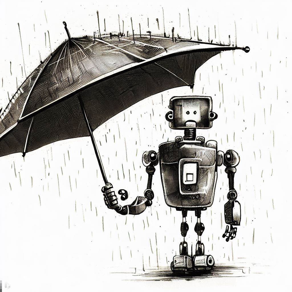 bongstertaruc's tweet image. Watch AI bring your wildest imaginations to life! 🎨✨ #ArtisticAI #ImaginationUnbound

Prompt used: robot holding an umbrella in the rain, ink drawing