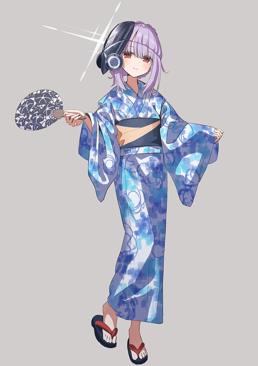 1girl japanese clothes kimono solo full body simple background yukata  illustration images