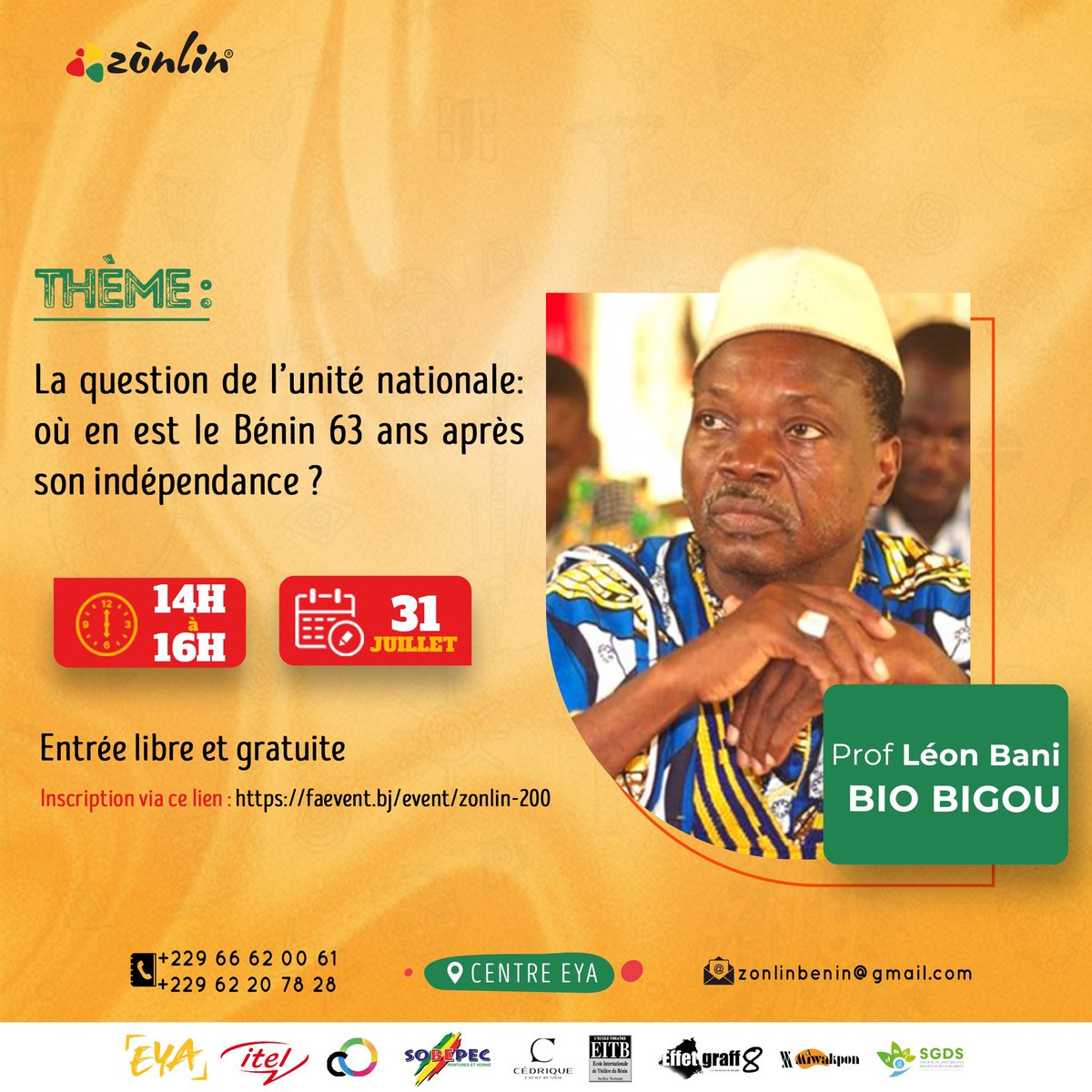 zonlinbj's tweet photo. C’EST PARTI POUR #ZONLIN2023!! 🚀

Le festival démarre ce lundi 31 juillet avec une passionnante discussion intergénérationnelle animée par @AmadidjeNicaret 

🚨 Nous vous invitons à être ponctuel. Les premiers arrivés seront les premiers installés. https://t.co/CO5EhT8wOv