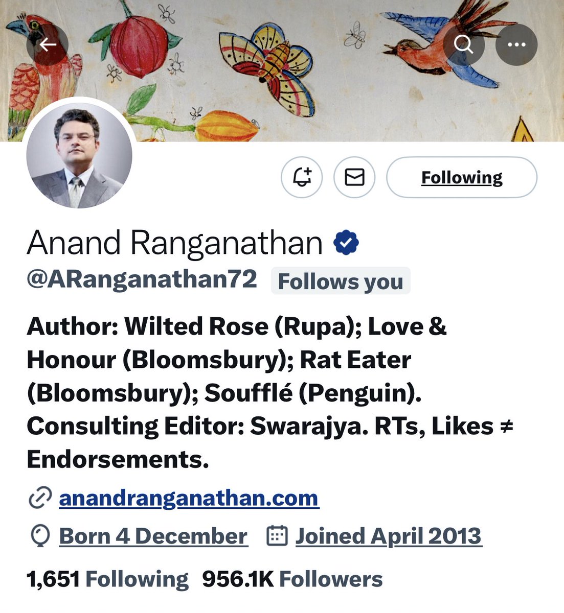 JIX5A's tweet photo. Thank you @ARanganathan72 Ji. Thank you for the blessing, You made my day 🙏 https://t.co/rF7OyVNaRl