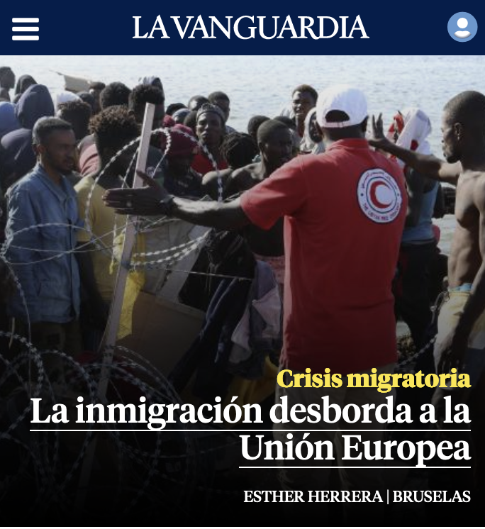 ¡Crisis migratoria! (mentira)

¡La inmigración desborda la UE! (mentira)

Foto de africanos en una patera. (la mayoría de los migrantes entran por los aeropuertos)

Vivimos una época en que hasta los periódicos "moderados" compran y amplifican los bulos y el odio ultraderechista.