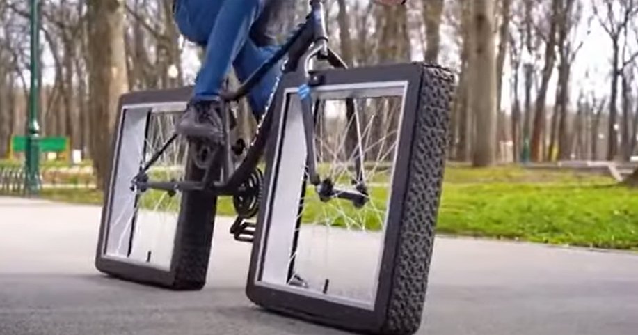 Square tire bike - finally squaring the circle youtube.com/watch?v=kNUmQj…