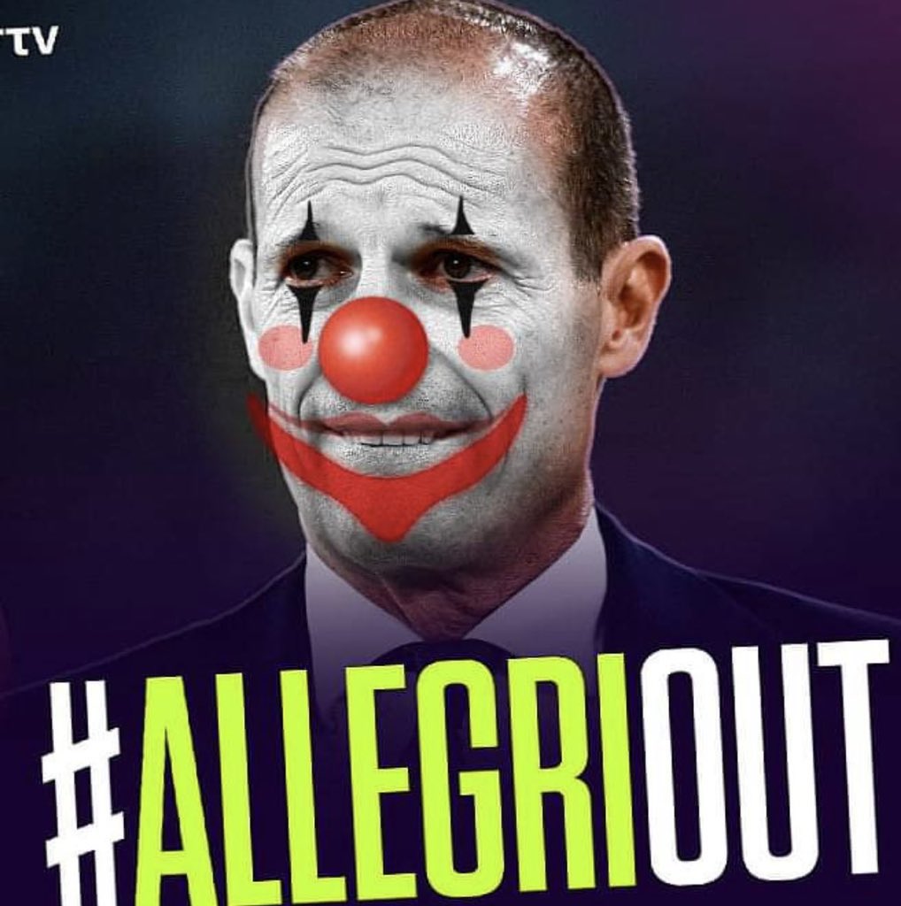 Elwan1897's tweet photo. @juventusfcen You meant to say the Big Clown 🤡🤡
#AllegriOut #ONoiOAllegri #ZeroEuro https://t.co/5QVCSk5lzm