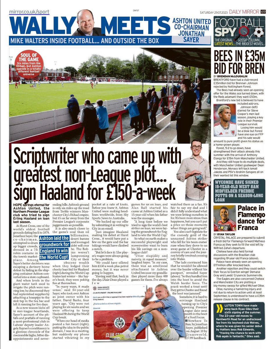 JonathanSayer1's tweet image. Fun article in @DailyMirror yesterday about @AshtonUnitedFC and #NowheretoRun. 

penguin.co.uk/books/455269/n…