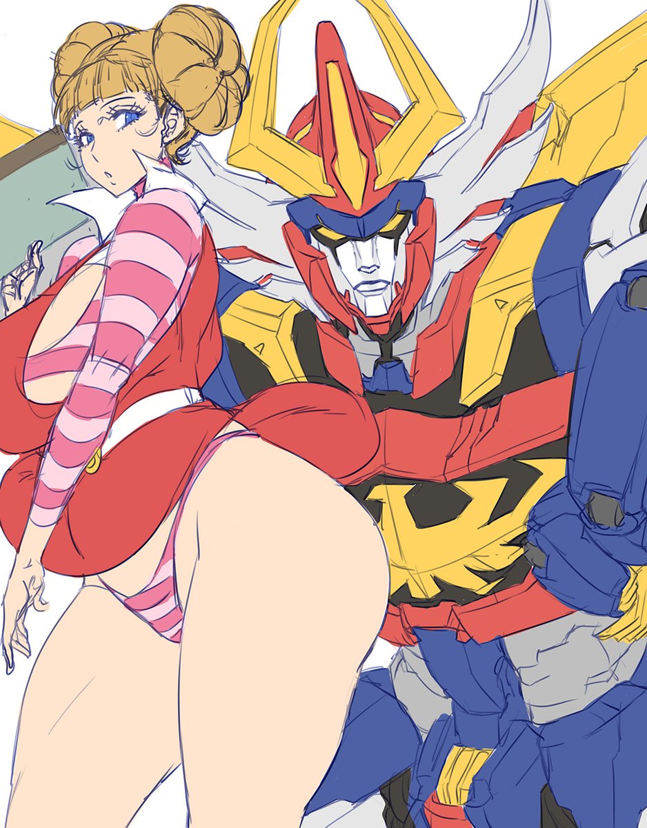 【ボツ案】ロボットの金属表現がうまくいかなかったからボツになった😔   #砂原郁絵  #無敵ロボトライダーG7      #InvincibleRoboTriderG7  #SunabaraIkue 