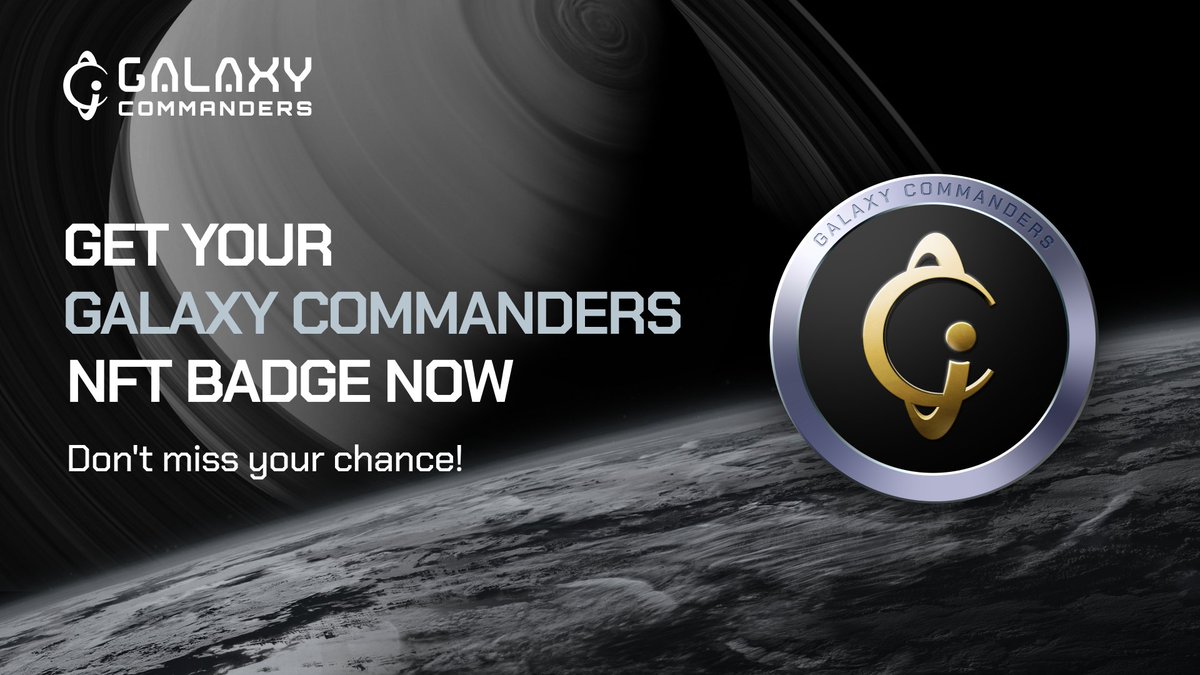 🚨Last chance to enter in our event!🚨

🏆Galaxy Commanders NFT Badges x 50

This event is open to ✨Discord Commanders✨ only.
⏬How to become a Commander
discord.gg/rMABqtRqbU

Be sure to follow us on Twitter and participate in our Zealy quest!
👉zealy.io/c/galaxycomman…