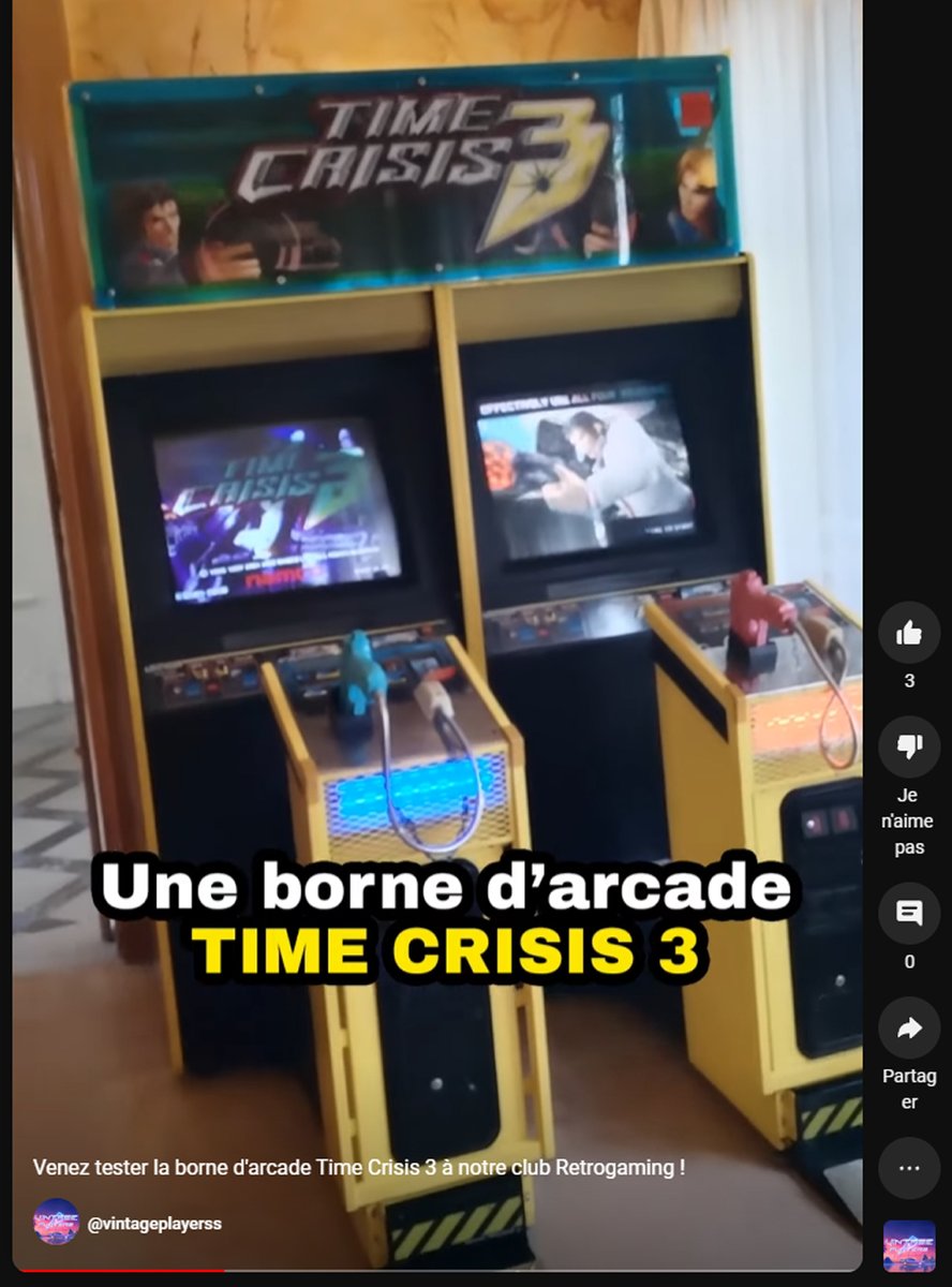 vintageplayerss's tweet photo. 🕹️ Venez découvrir l'excitation rétro gaming avec la borne d'arcade Time Crisis 3 dans notre club de Retro gaming ! 🎮
#timecrisis #namco #sega #naomi #RETROGAMING #arcade #Arcades #arcadegaming #bornearcade #gun #railshooter
👉https://t.co/SQ0H2eiwhq https://t.co/vK7cx8ZJdU