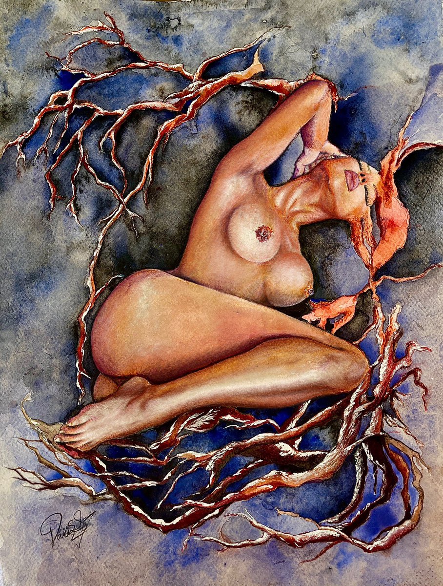 Good morning ❤️

“Silhouette of Serenity”

The use of watercolor lends a softness and fluidity to the artwork, allowing the colors to blend seamlessly and evoke a sense of tranquility. The gentle brushstrokes create a harmonious connection between the ❤️ and the branches,