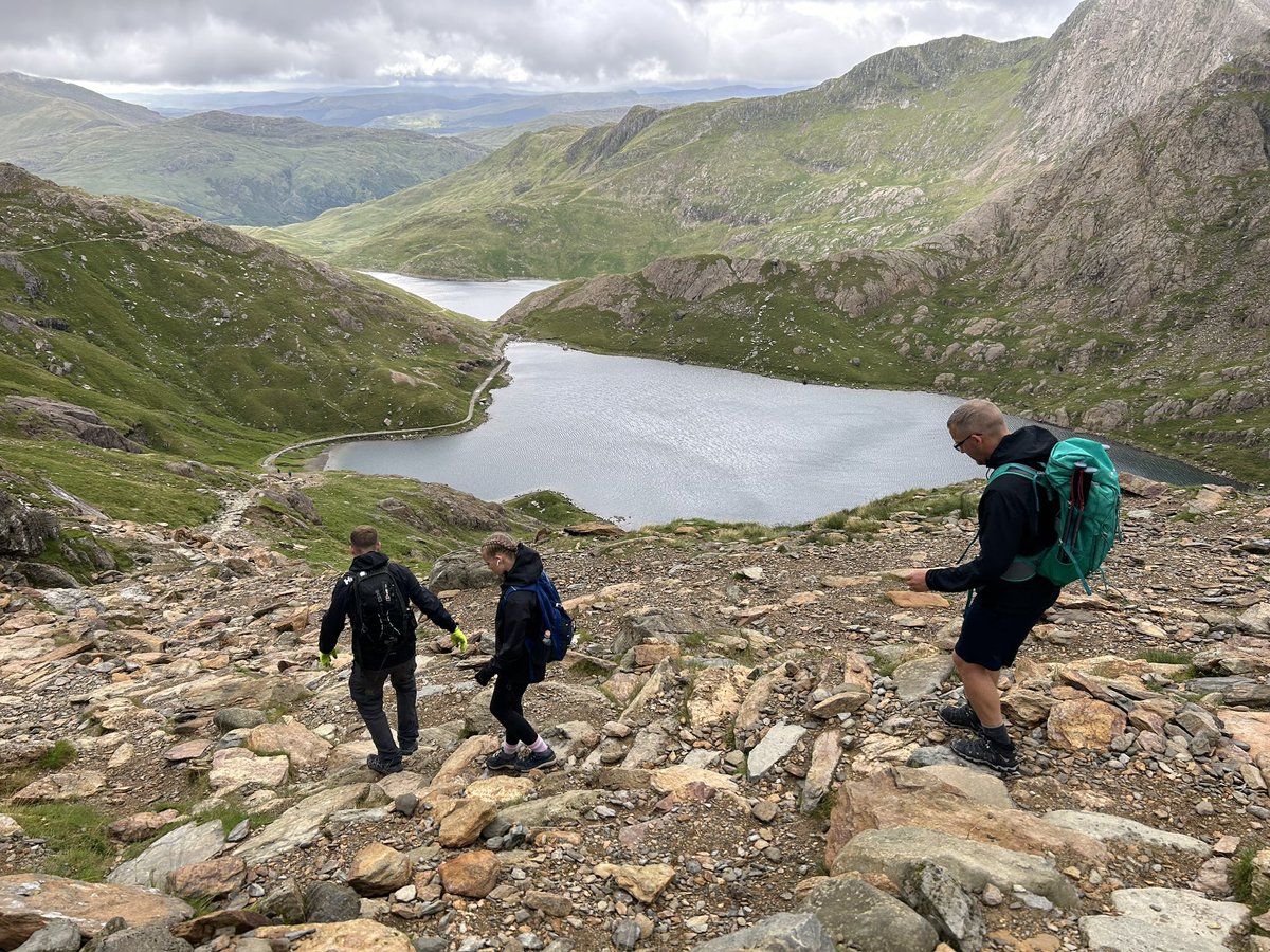 And that’s a wrap! Snowdon on day 3 smothered in cloud and at high wind. 3-peaks challenge done ✅