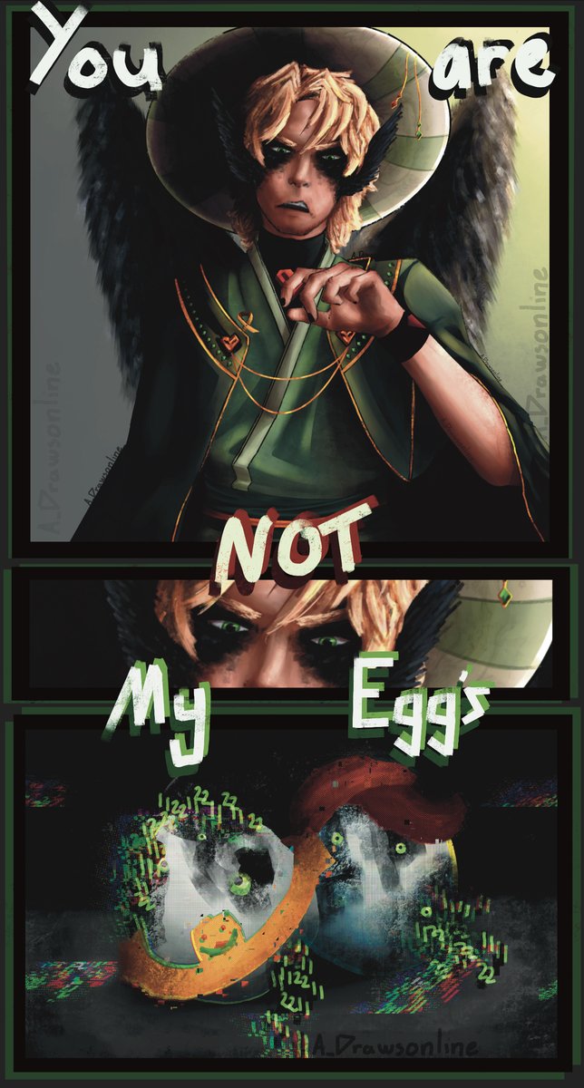 A_Drawsonline's tweet photo. "You are NOT my Egg's."   
 [Elections Dinner - Cropped version]

 #qsmp #QSMPglobal #qsmpfanart #QSMPDINNER #qsmpelections #qsmpeggs #philzafanart #mcyt  #tallulahfanart #ChayanneFanart #philza https://t.co/xSXBplQ1Fq