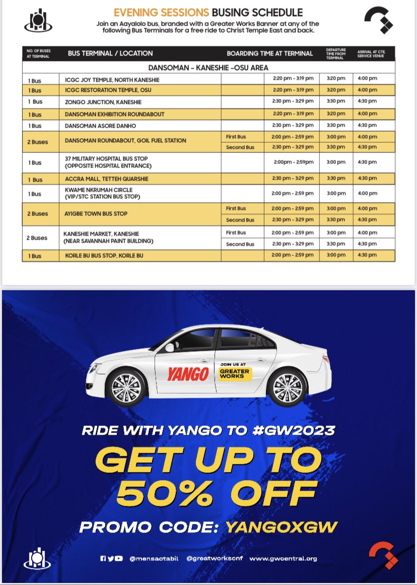 pneumatemple's tweet photo. Busing Schedule to GW2023
#GW2023
#WeAreICGC 
#yellowsundays 
#40DOP https://t.co/T8HgyQtgYQ